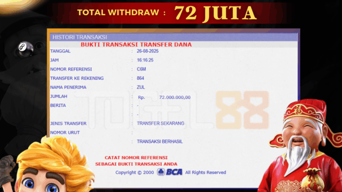 TG88 BUKTI JP SIANG
