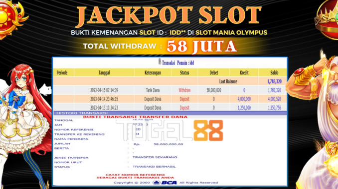 Bukti jackpot Togel88 #92