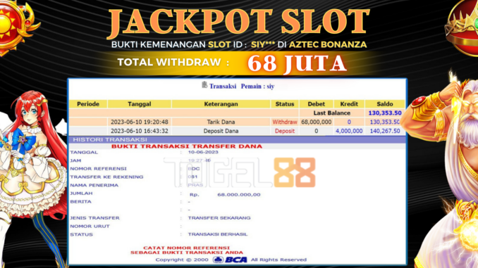 Bukti jackpot Togel88 #242