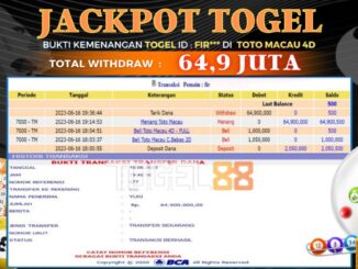 Bukti jackpot Togel88 #247