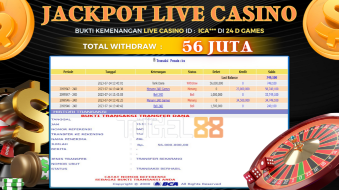 Bukti jackpot Togel88 #306