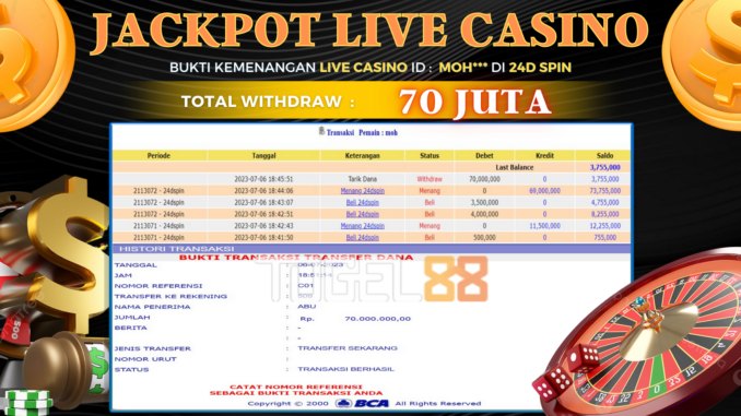 Bukti jackpot Togel88 #285