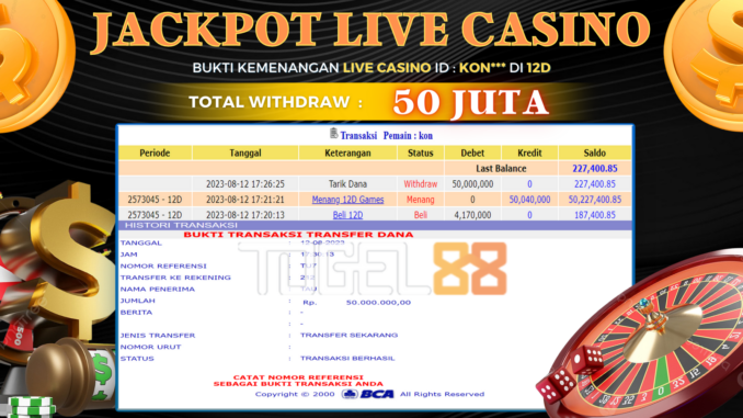 Bukti jackpot Togel88 #388