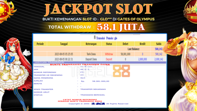 Bukti jackpot Togel88 #370