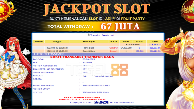 Bukti jackpot Togel88 #387