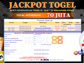 Bukti jackpot Togel88 #388