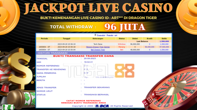 Bukti jackpot Togel88 #453