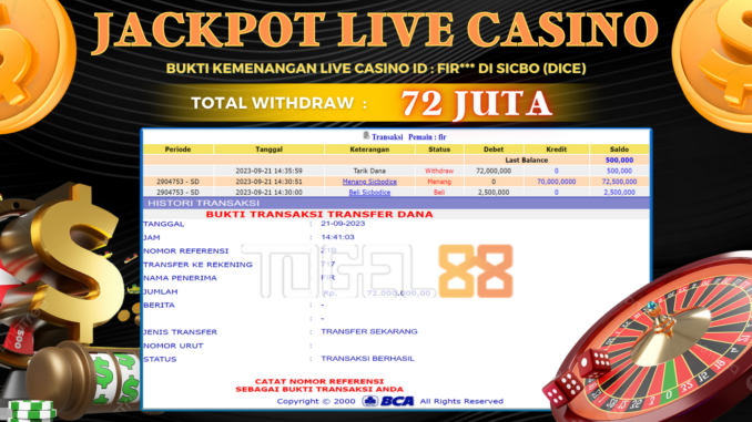 Bukti jackpot Togel88 #456