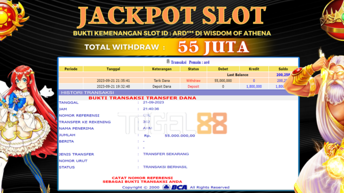 Bukti jackpot Togel88 #454