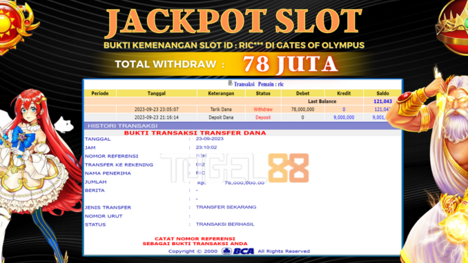 Bukti jackpot Togel88 #462