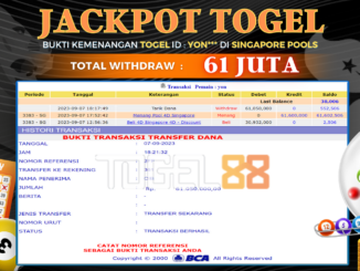 Bukti jackpot Togel88 #413