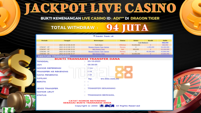 Bukti jackpot Togel88 #489