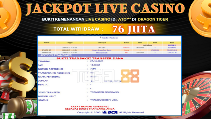 Bukti jackpot Togel88 #492