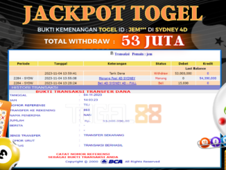 Bukti jackpot Togel88 #451