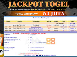 BUKTI JP TOGEL88 #560