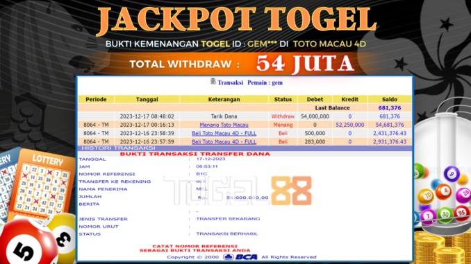 BUKTI JP TOGEL88 #560