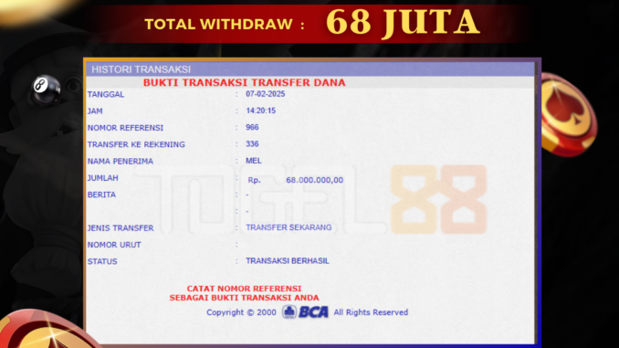 TG88 BUKTI JP PAGI