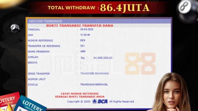 TG88 BUKTI JP PAGI