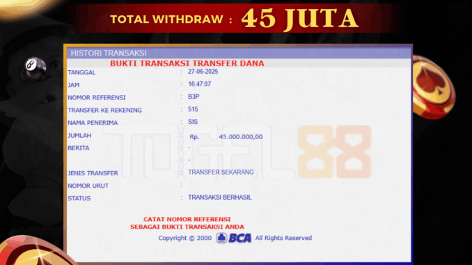 TG88 BUKTI JP SIANG