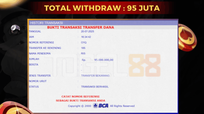 TG88 BUKTI JP SIANG