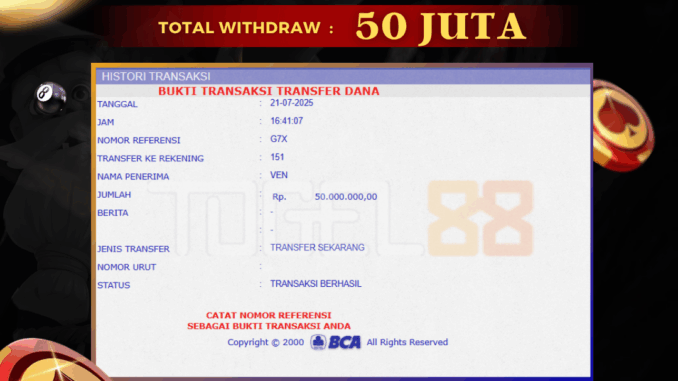 TG88 BUKTI JP SIANG