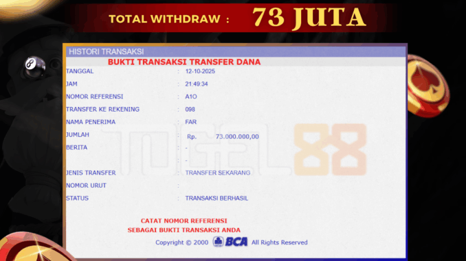 TG88 BUKTI JP SIANG